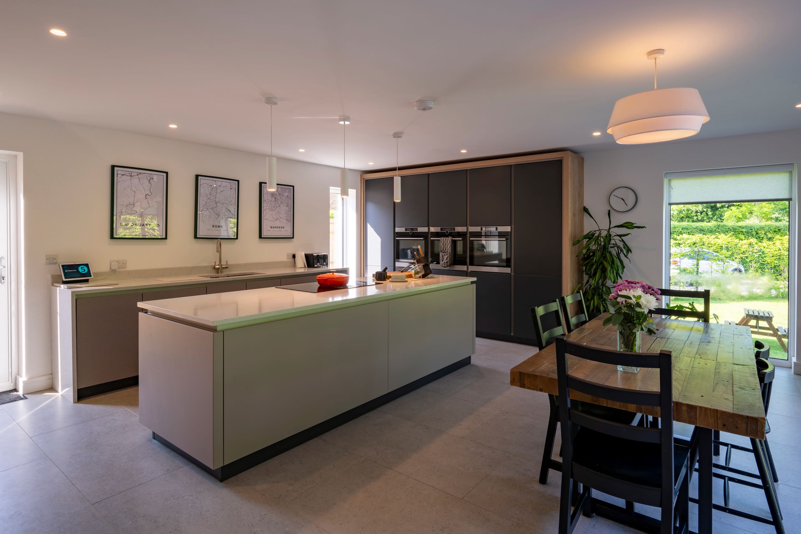 Open plan living kitchen diner in a modern detached home